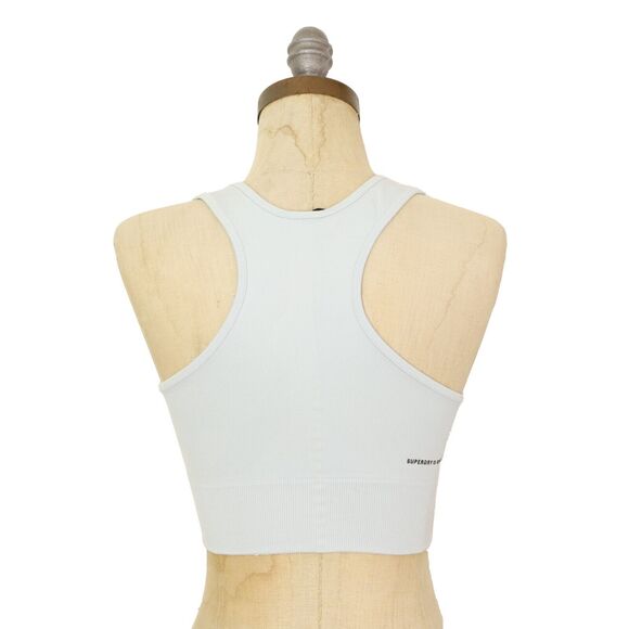 SUPERDRY Core Seamless Mid Impact Bra 8 (US 4) Moon Blue Sports NWT B22 - Picture 4 of 6